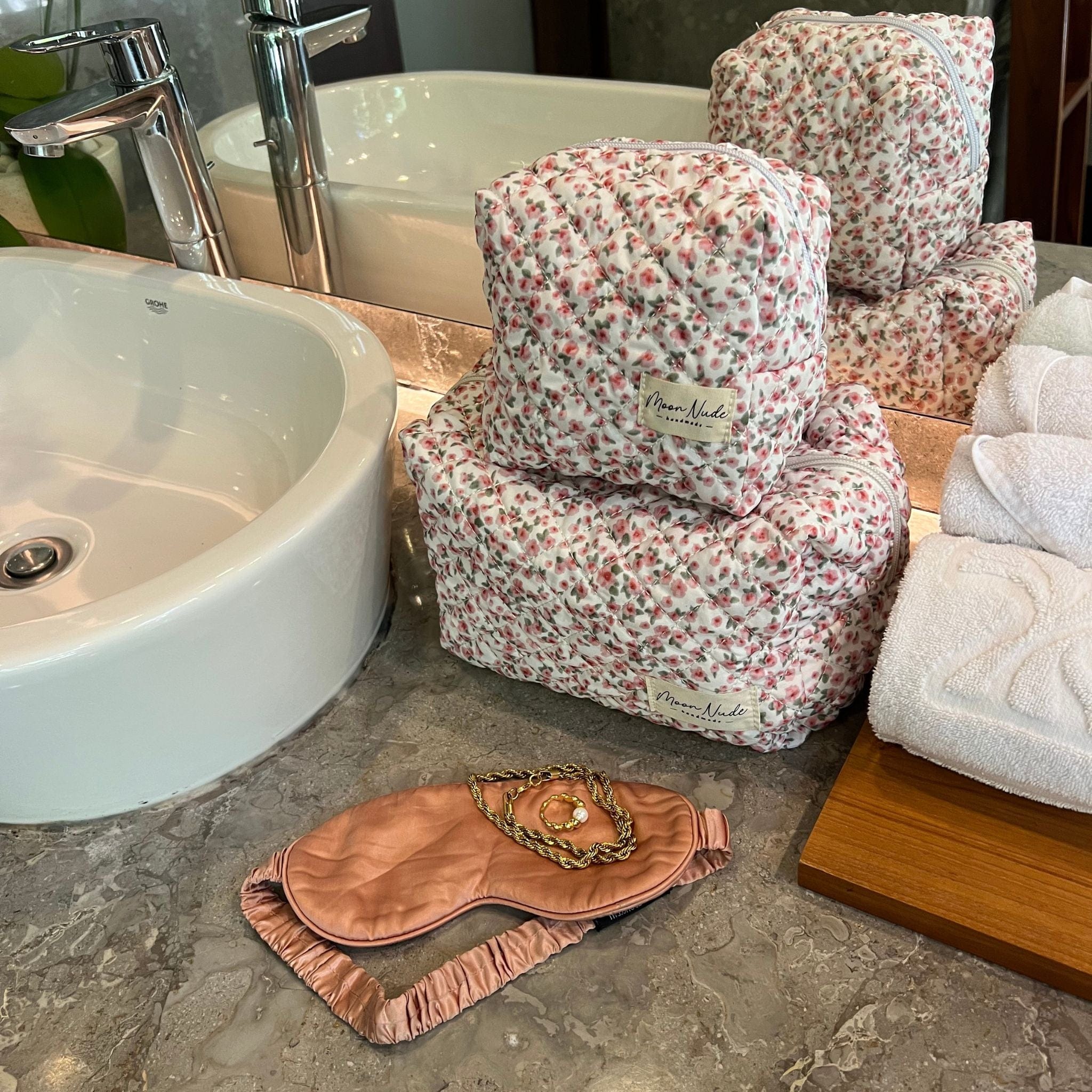 Moon Nude Peony Mini Makeup Bag