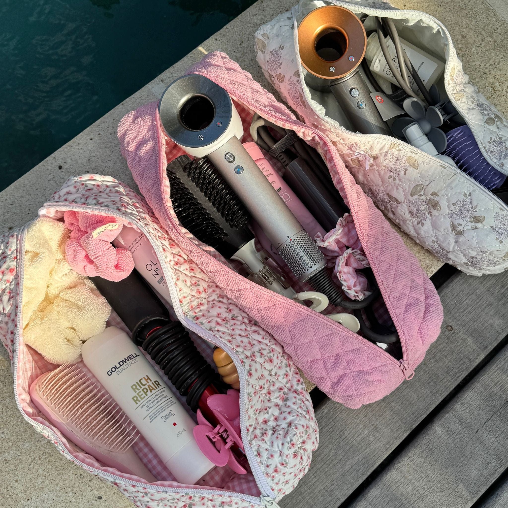 Moon Nude Peony Hair Tool Bag